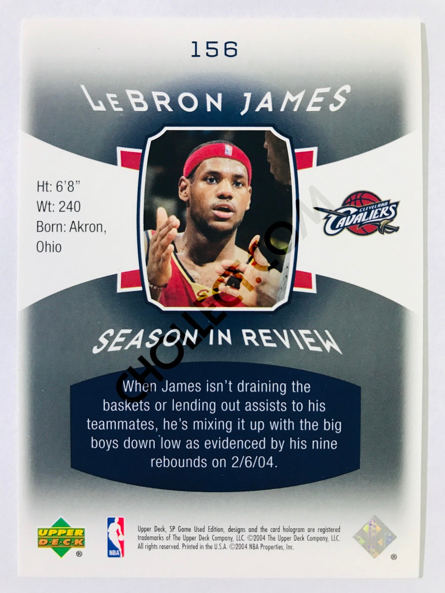 LeBron James - Cleveland Cavaliers 2004 Upper Deck SP Game Used Edition Season in Review #156 692/999