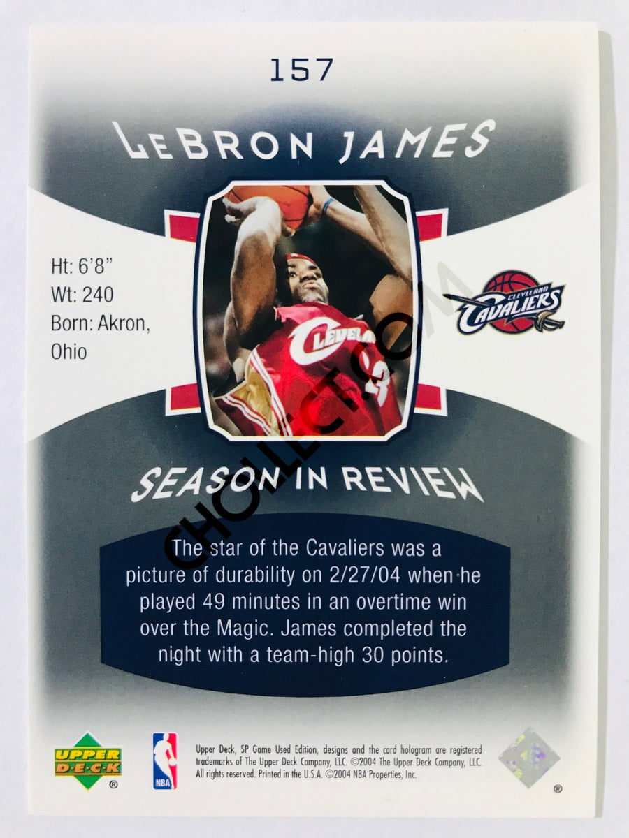 LeBron James - Cleveland Cavaliers 2004 Upper Deck SP Game Used Edition Season in Review #157 768/999