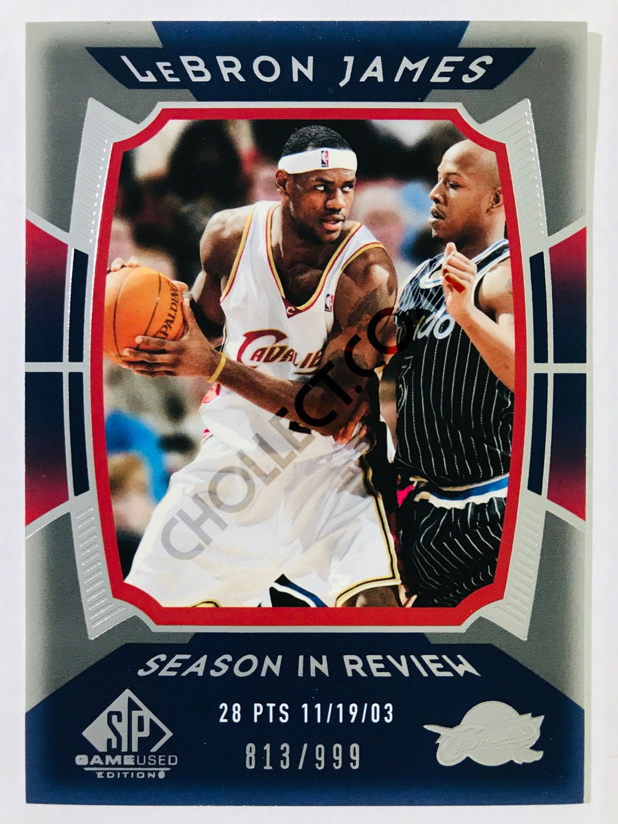 LeBron James - Cleveland Cavaliers 2004 Upper Deck SP Game Used Edition Season in Review #158 813/999