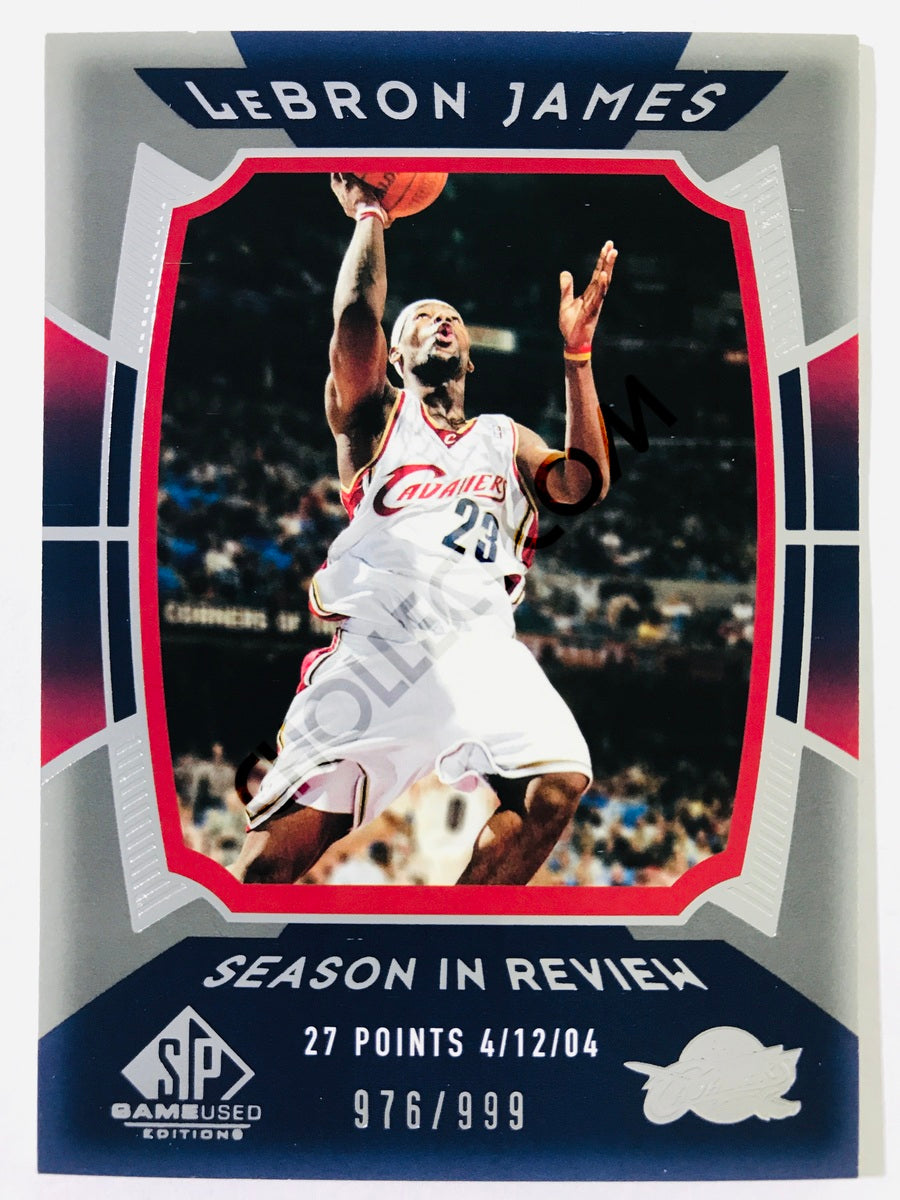 LeBron James - Cleveland Cavaliers 2004 Upper Deck SP Game Used Edition Season in Review #159 976/999