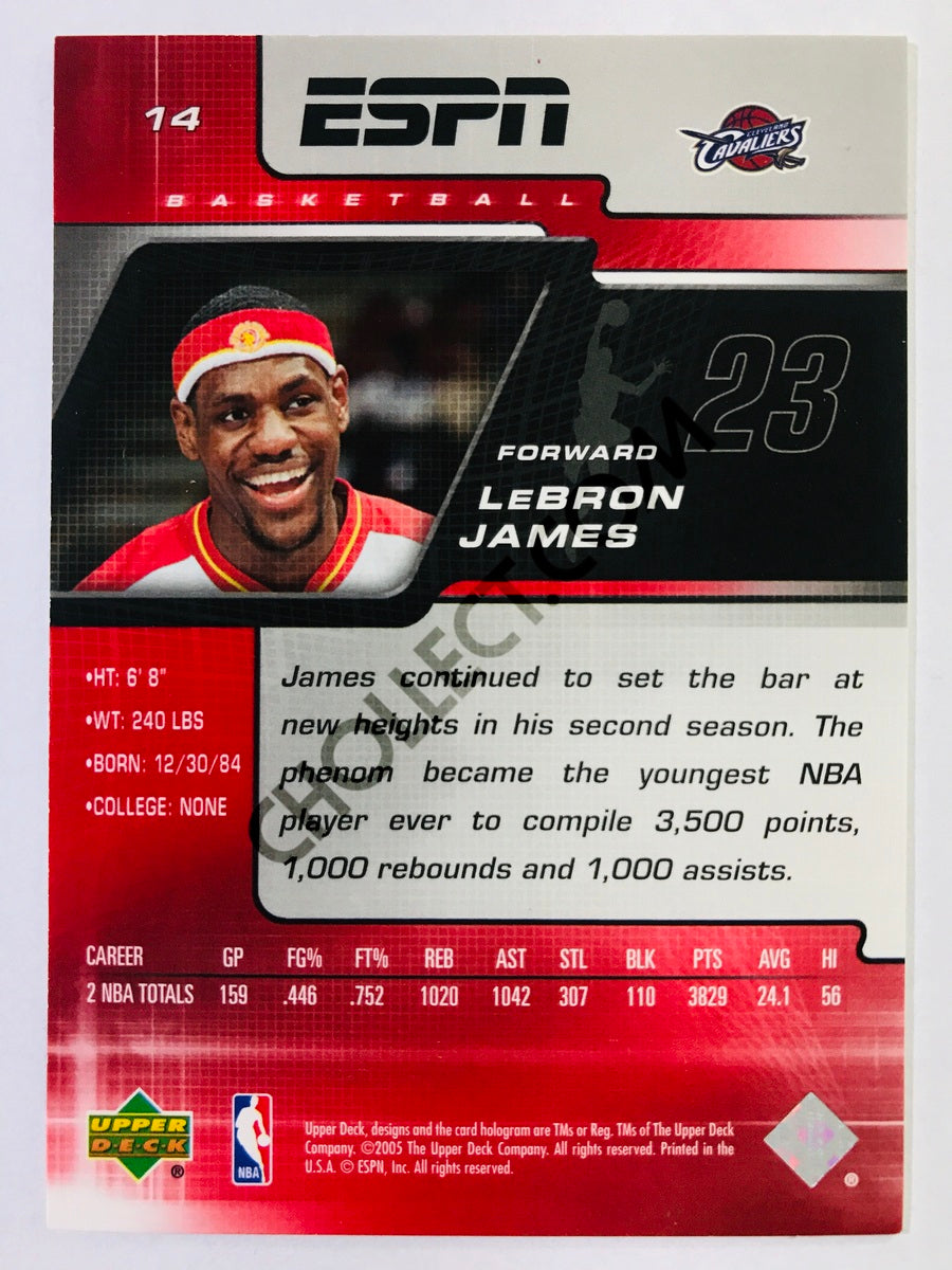 LeBron James - Cleveland Cavaliers 2005-06 Upper Deck ESPN #14