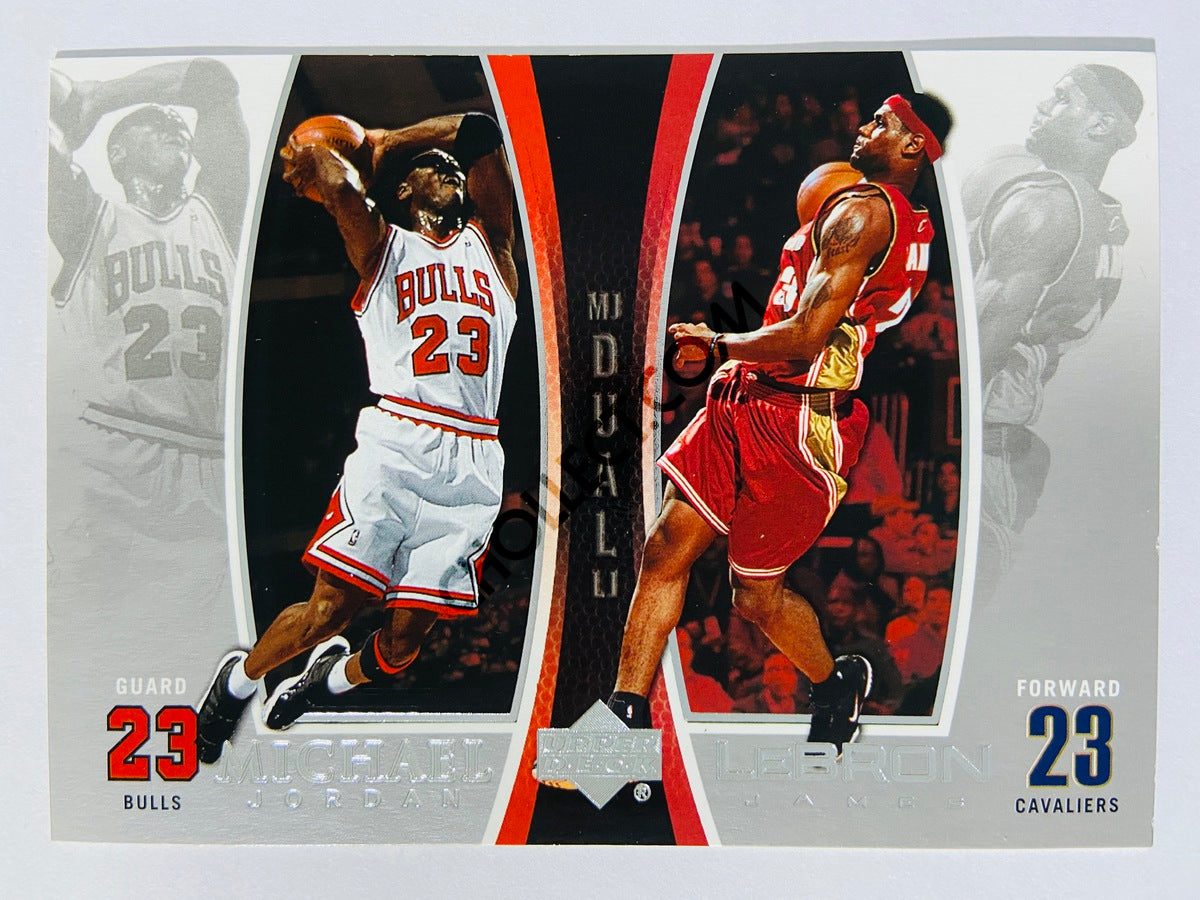 Michael Jordan - Chicago Bulls / LeBron James - Cleveland Cavaliers 2005 Upper Deck Dual Insert #LJMJ1