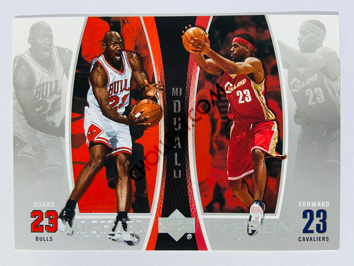 Michael Jordan - Chicago Bulls / LeBron James - Cleveland Cavaliers 2005 Upper Deck Dual Insert #LJMJ3