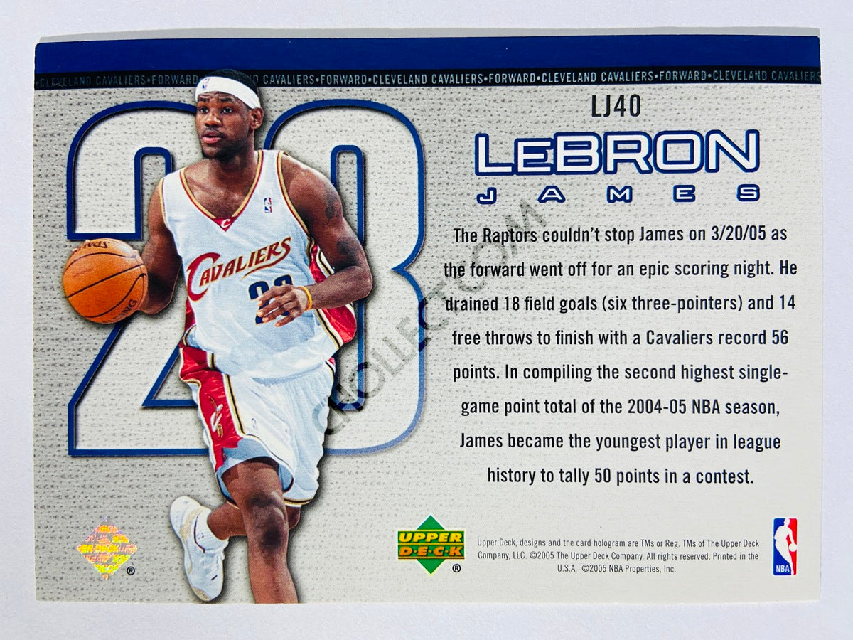 LeBron James - Cleveland Cavaliers 2005 Upper Deck Bonus Insert Rookie of the Year 2003-04 #LJ40