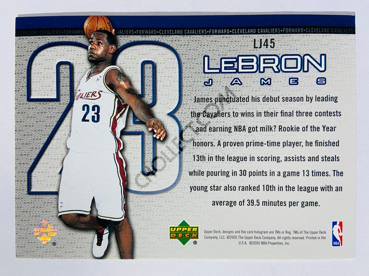 LeBron James - Cleveland Cavaliers 2005 Upper Deck Bonus Insert Rookie of the Year 2003-04 #LJ45