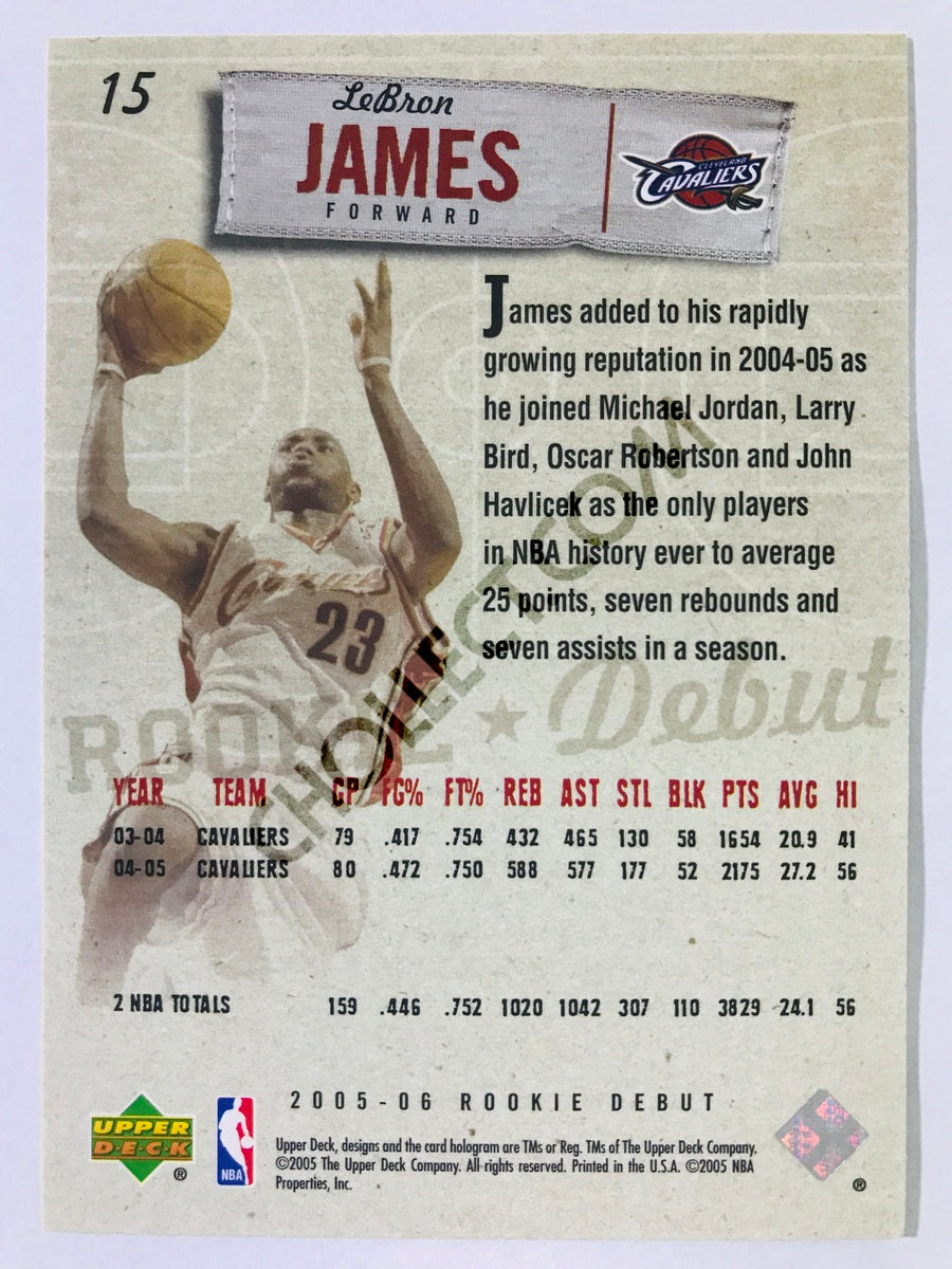 LeBron James - Cleveland Cavaliers 2005-06 Upper Deck Rookie Debut