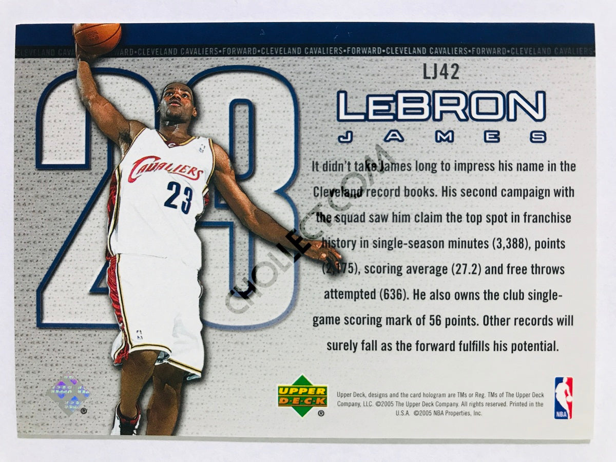 LeBron James - Cleveland Cavaliers 2005-06 Upper Deck Lebron Bonus Insert #LJ42