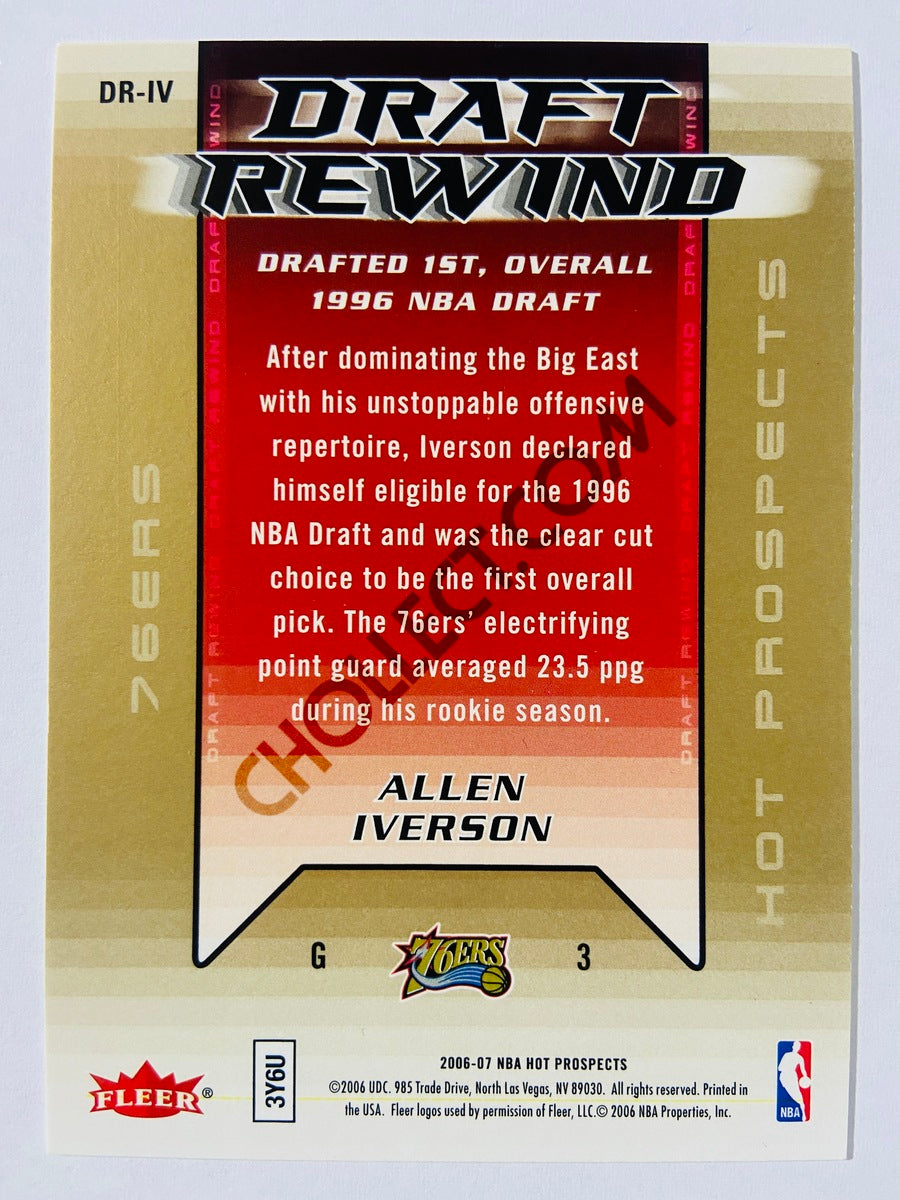 Allen Iverson - Philadelphia 76ers 2006-07 Upper Deck Hot Prospects Draft Rewind #DR-IV