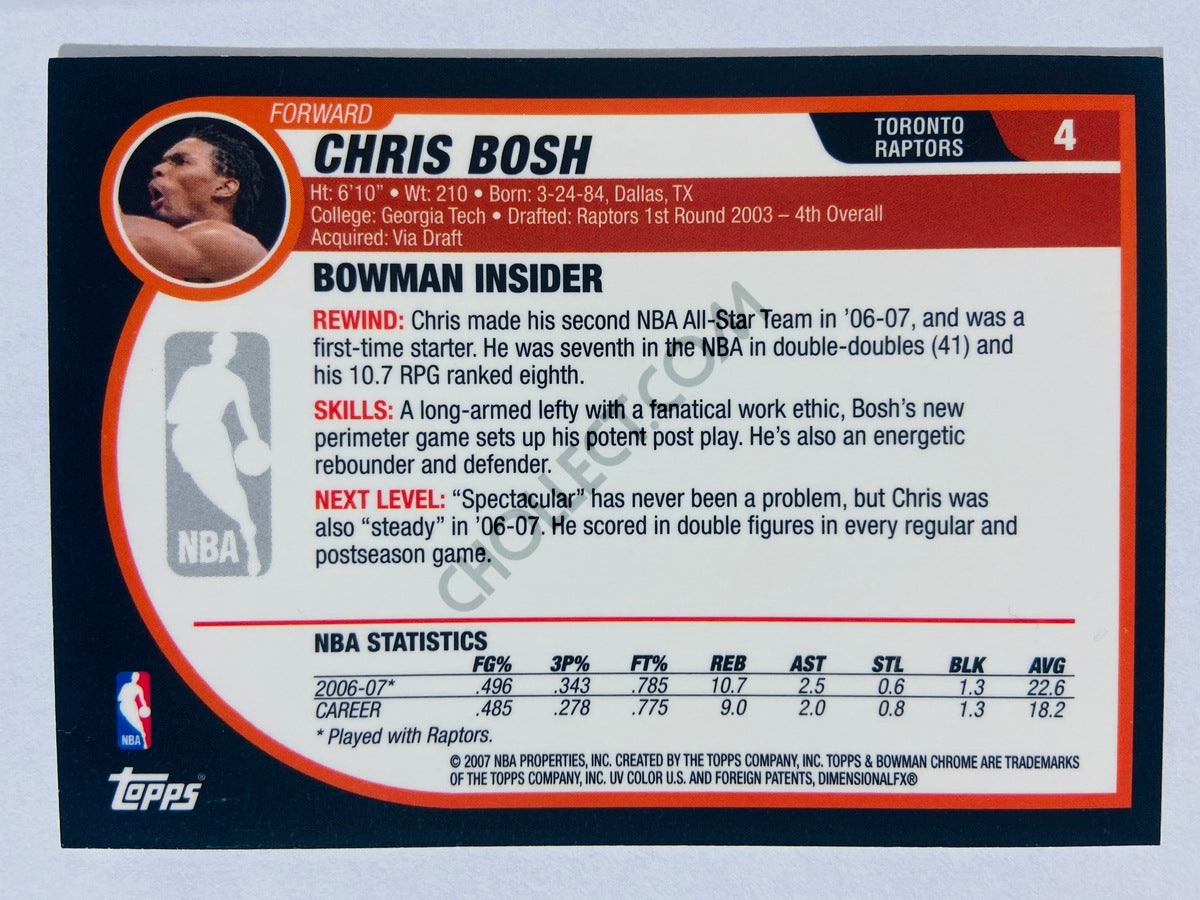 Chris Bosh - Toronto Raptors 2006-07 Topps Bowman Chrome #4