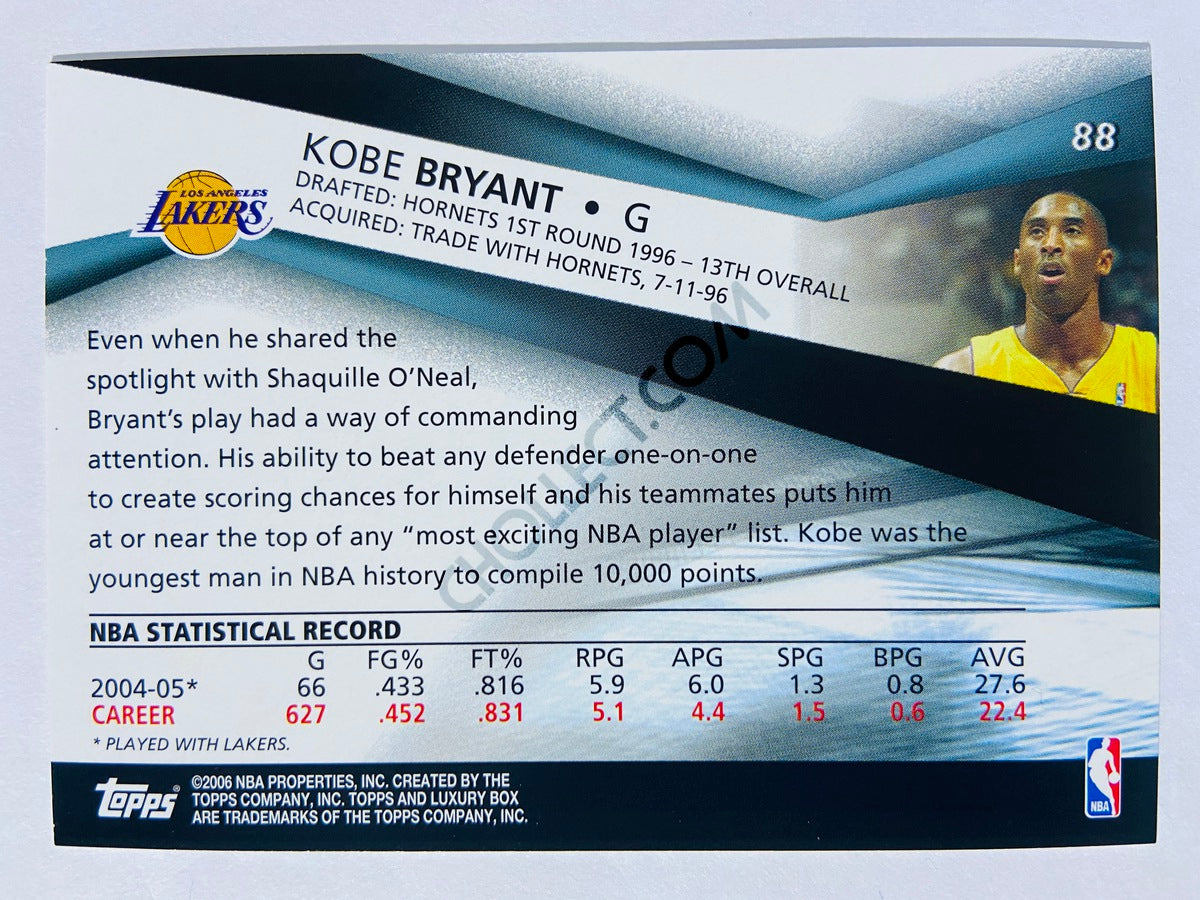 Kobe Bryant - Los Angeles Lakers 2006 Topps Luxury Box #88