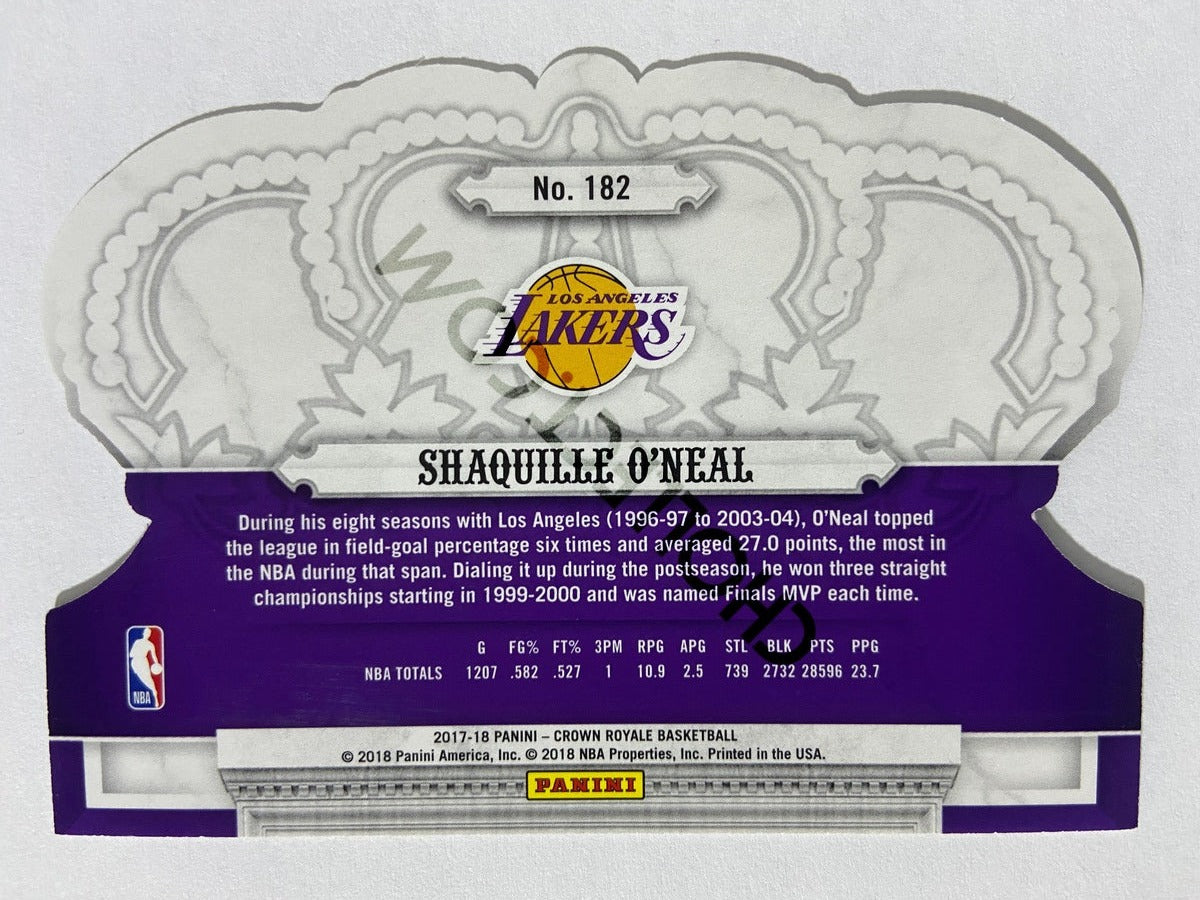 Shaquille O'Neal – Los Angeles Lakers 2017-18 Panini Crown Royale #182