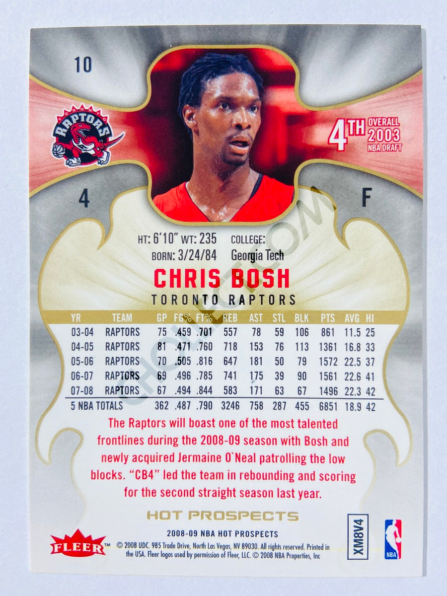 Chris Bosh - Toronto Raptors 2008-09 Fleer Hot Prospects #10