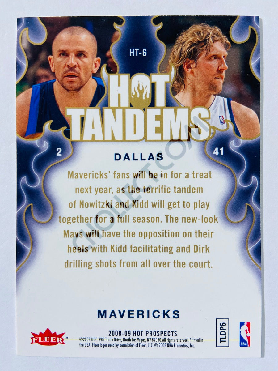 Jason Kidd / Dirk Nowitzki - Dallas Mavericks 2008-09 Fleer Hot Prospects Hot Tandems #6