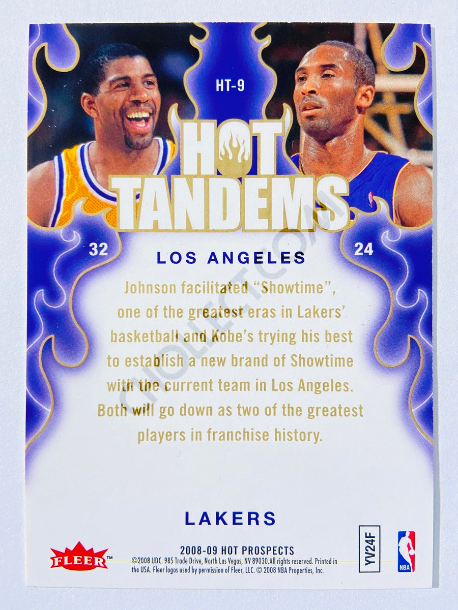 Kobe Bryant / Magic Johnson - Los Angeles Lakers 2008-09 Fleer Hot Prospects Hot Tandems #HT-9