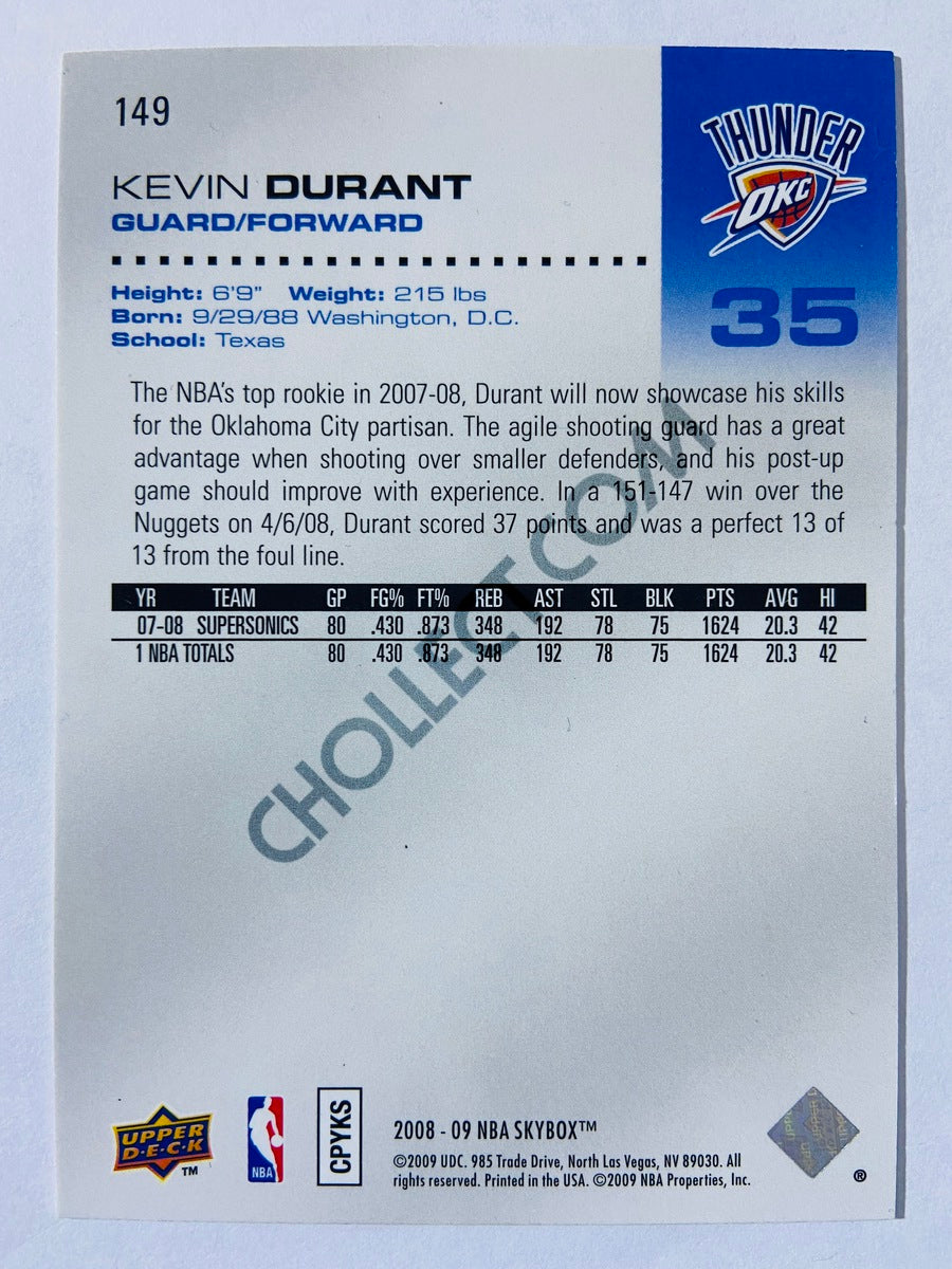 Kevin Durant - Oklahoma City Thunder 2008-09 Upper Deck SkyBox #149