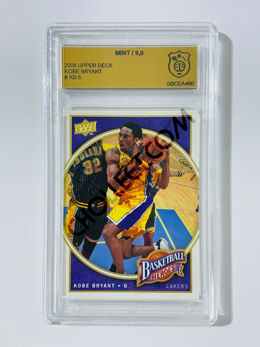 Kobe Bryant - Los Angeles Lakers 2008-09 Upper Deck Basketball Heroes #KB-5 [GS MT 9] SN: SBCEA480