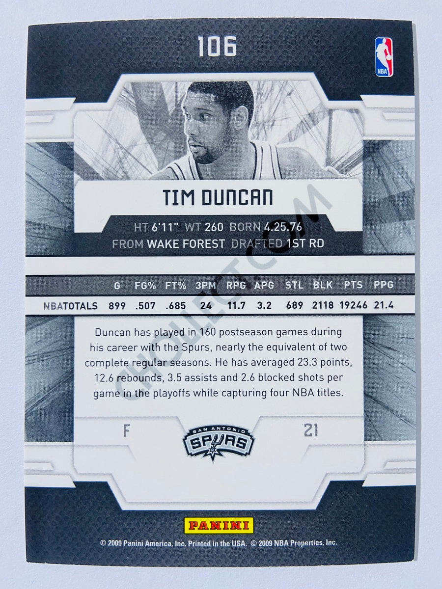 Tim Duncan - San Antonio Spurs 2009-10 Panini Donruss Elite #106