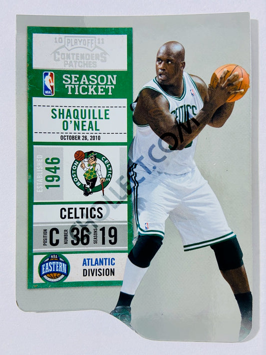 Shaquille O'Neal – Boston Celtics 2010-11 Panini Contenders Patches Season Ticket #36 Die Cut 035/299