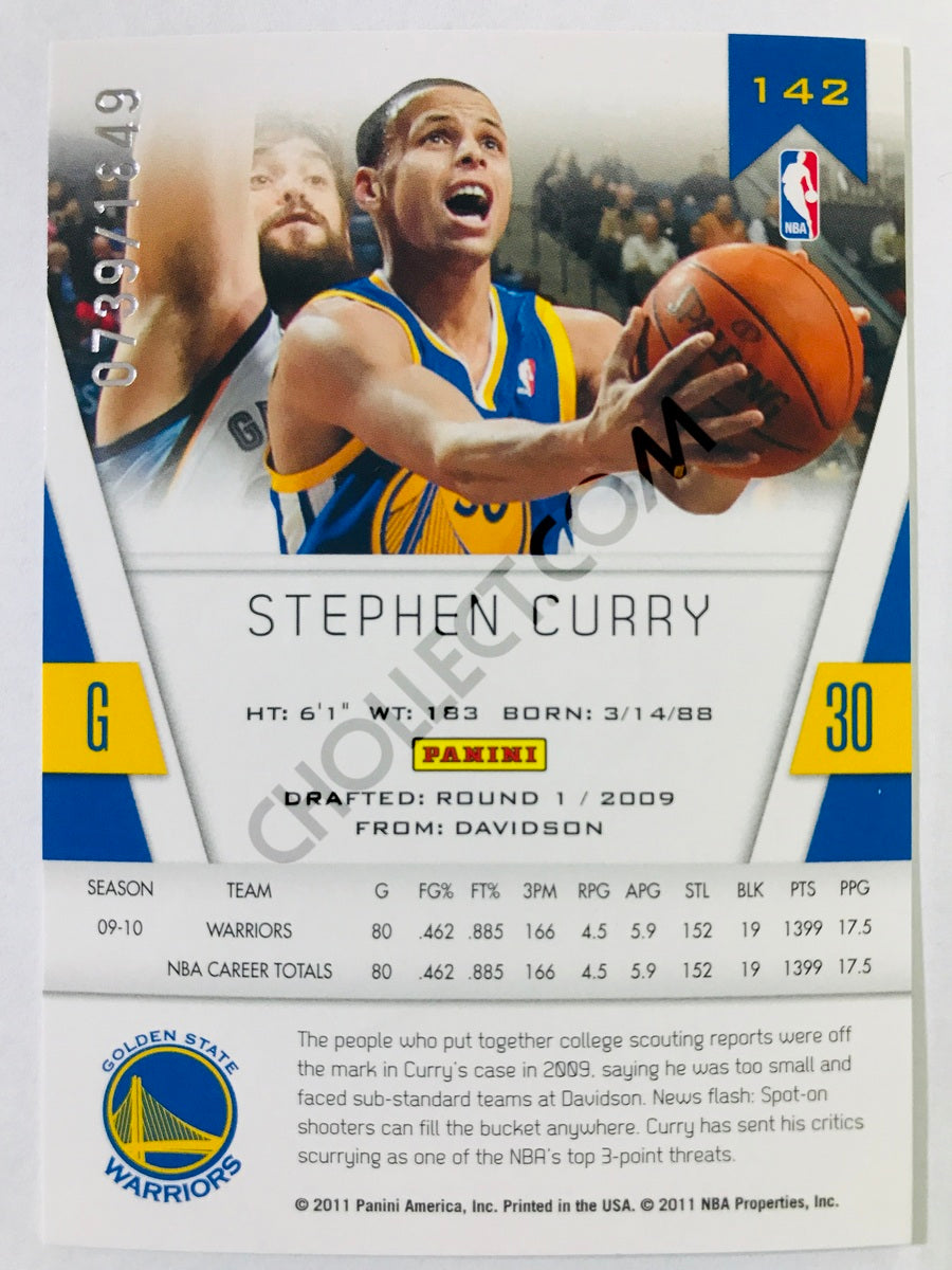 Stephen Curry - Golden State Warriors 2010-11 Panini Totally Certified #142 739/1849