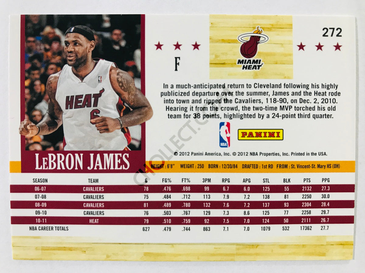 LeBron James - Miami Heat 2011-12 Panini Hoops #272