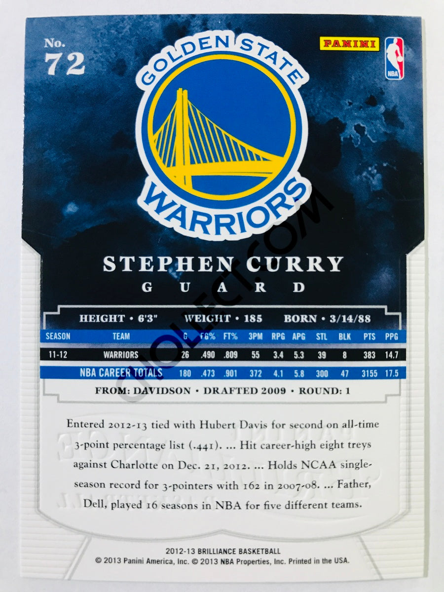 Stephen Curry - Golden State Warriors 2012-13 Panini Brilliance #72