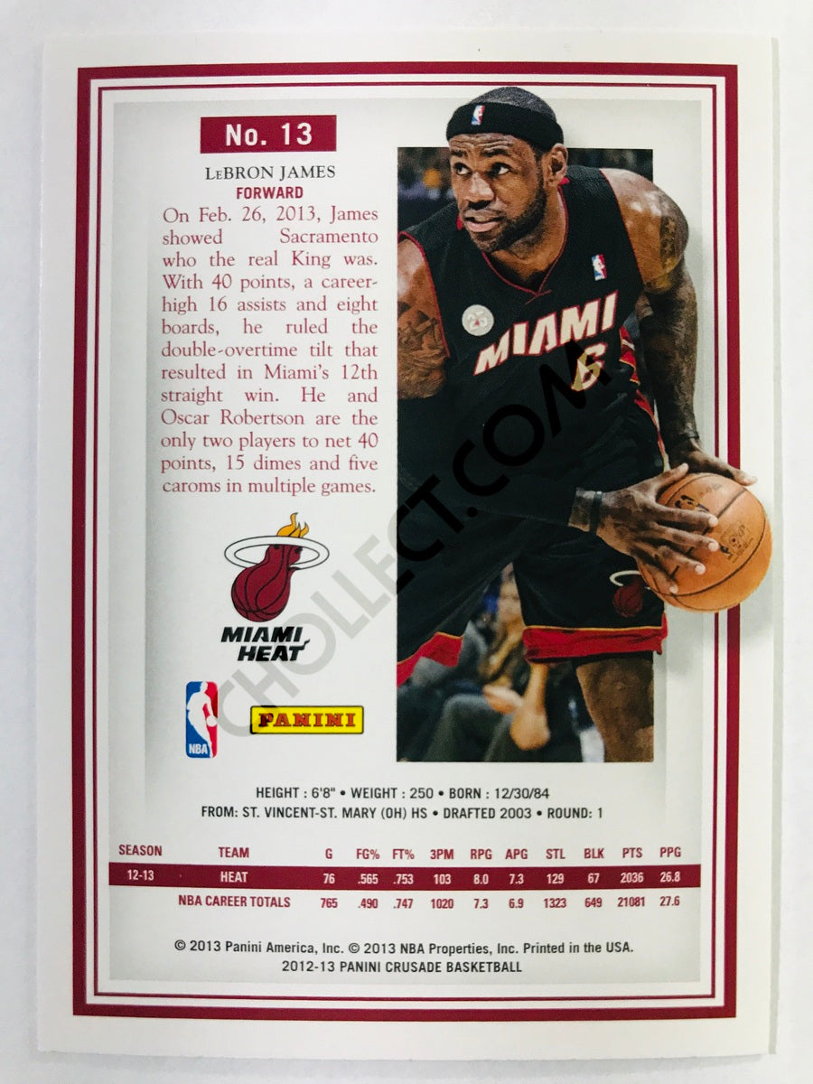 LeBron James - Miami Heat 2012-13 Panini Crusade #13