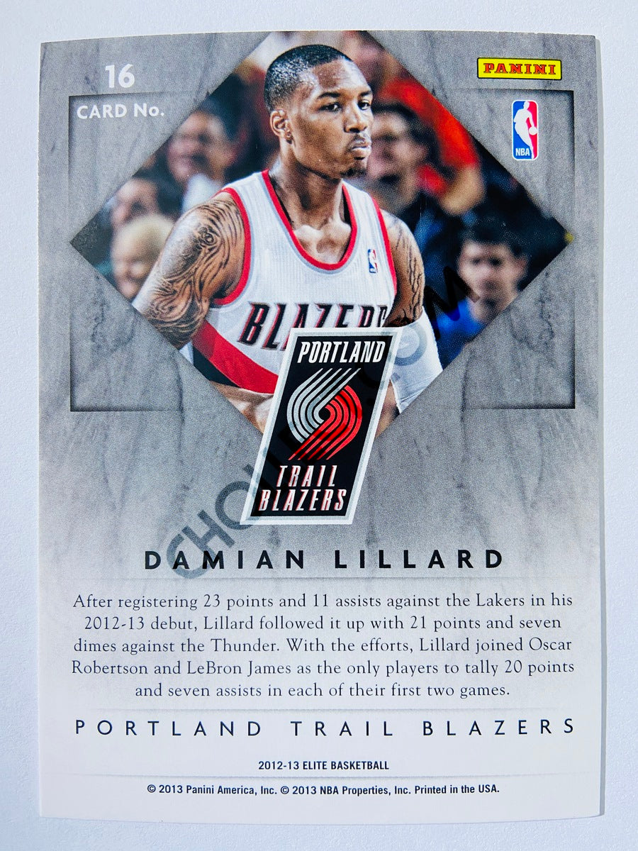 Damian Lillard - Portland Trail Blazers 2012-13 Panini Elite Rookie Elite Series #16