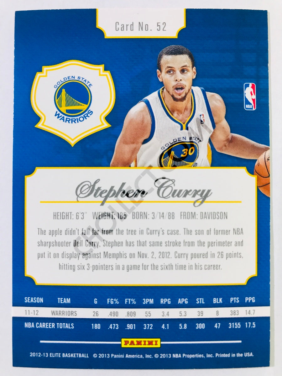 Stephen Curry - Golden State Warriors 2012-13 Panini Elite #52