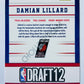 Damian Lillard - Portland Trail Blazers 2012-13 Panini Hoops Draft Night Rookie #6