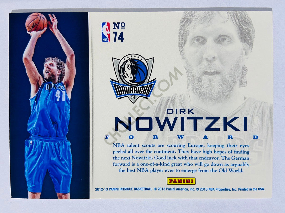 Dirk Nowitzki - Dallas Mavericks 2012-13 Panini Intrigue Intriguing Players #74