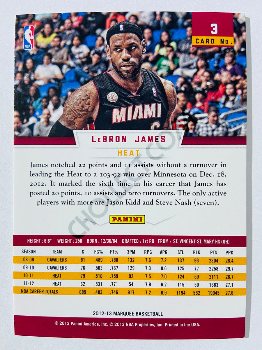 LeBron James – Miami Heat 2012-13 Panini Marquee #3