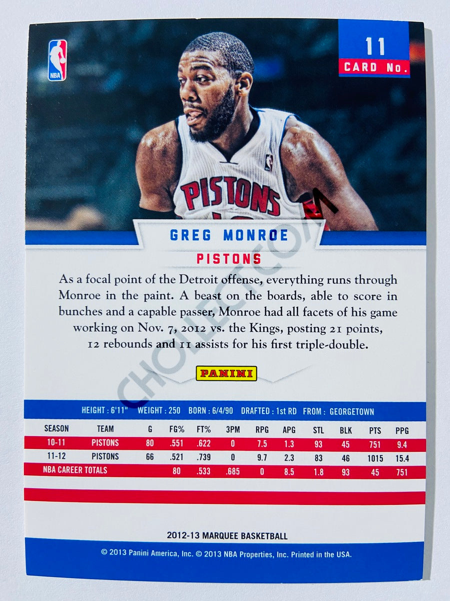 Greg Monroe – Detroit Pistons 2012-13 Panini Marquee #11
