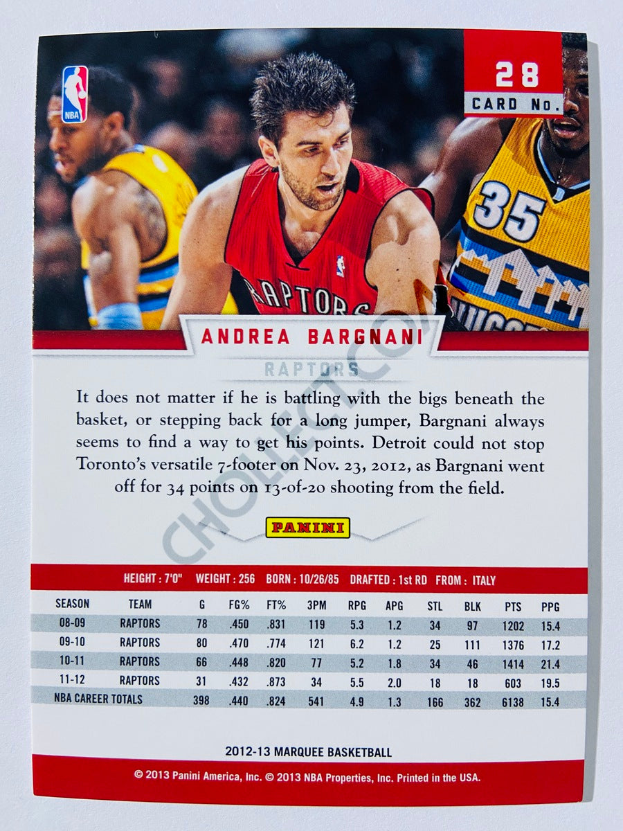 Andrea Bargnani – Toronto Raptors 2012-13 Panini Marquee #28