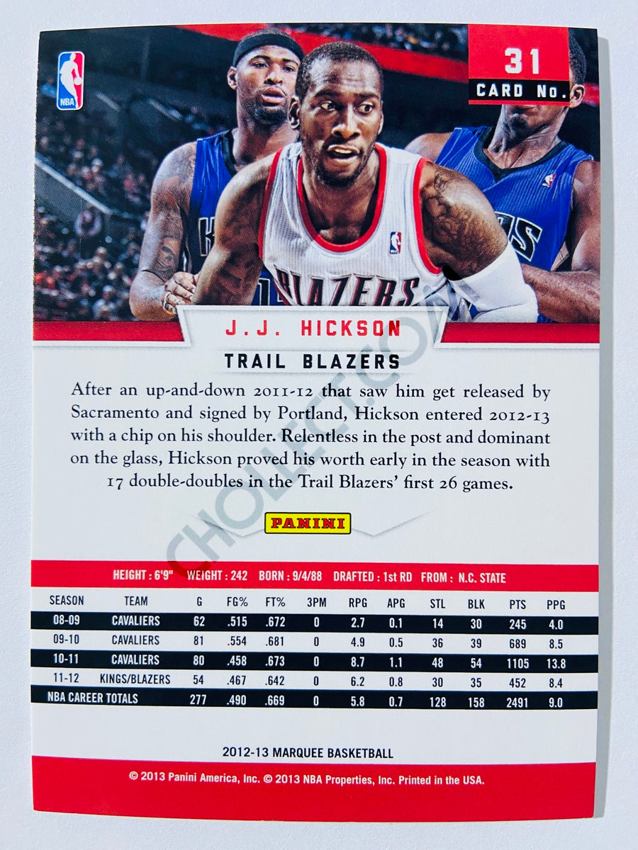 J.J. Hickson – Portland Trail Blazers 2012-13 Panini Marquee #31