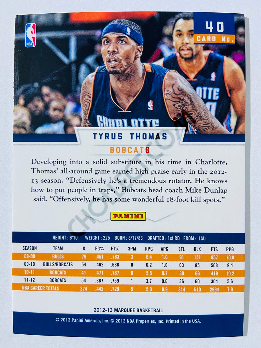 Tyrus Thomas – Charlotte Bobcats 2012-13 Panini Marquee #40