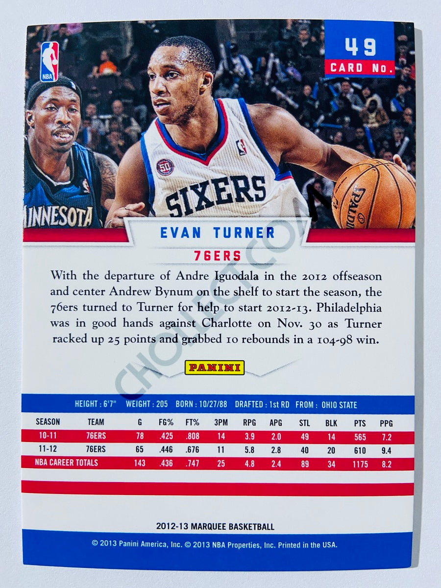 Evan Turner – Philadelphia 76ers 2012-13 Panini Marquee #49