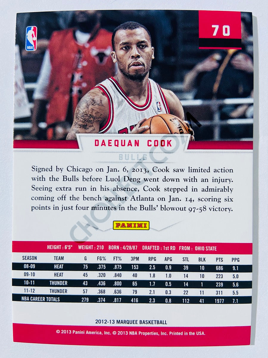 Daequan Cook – Chicago Bulls 2012-13 Panini Marquee #70