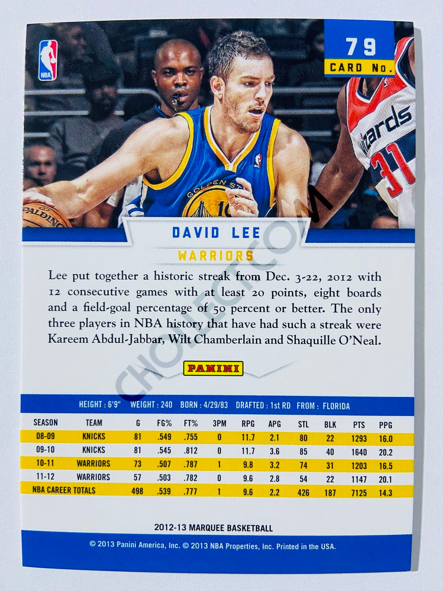 David Lee – Golden State Warriors 2012-13 Panini Marquee #79