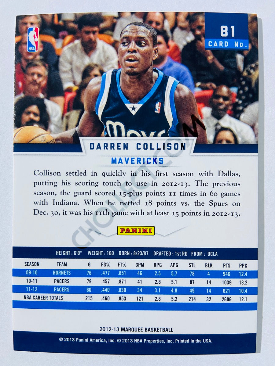 Darren Collison – Dallas Mavericks 2012-13 Panini Marquee #81