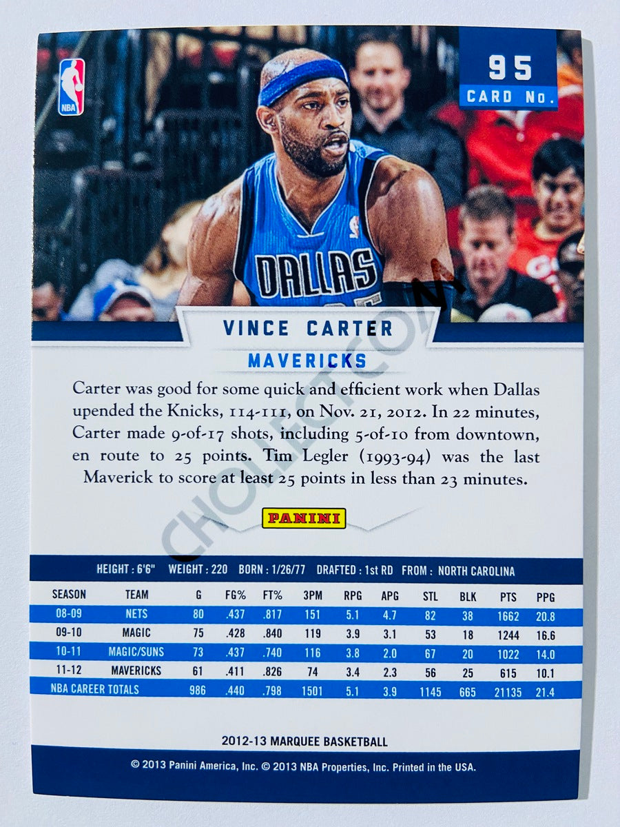 Vince Carter – Dallas Mavericks 2012-13 Panini Marquee #95