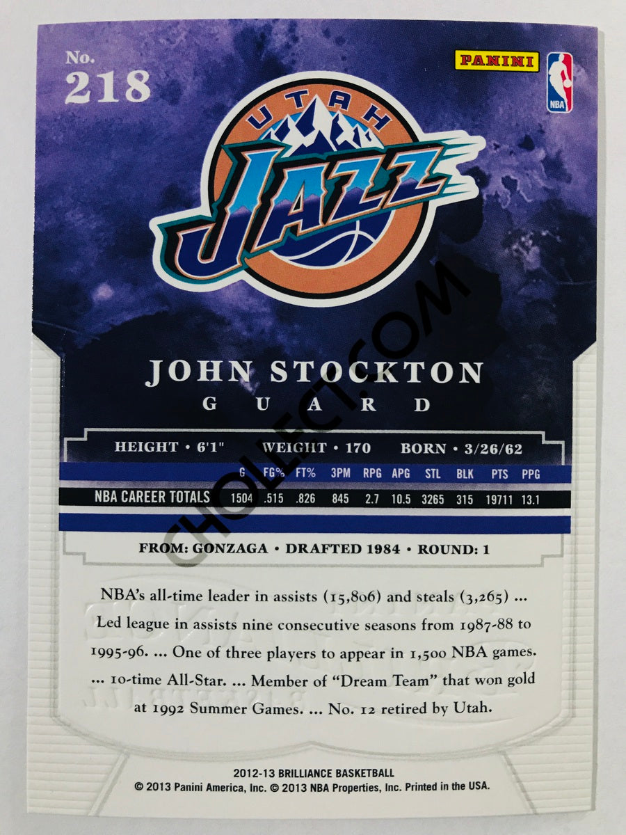 John Stockton - Utah Jazz 2012-13 Panini Brilliance #218