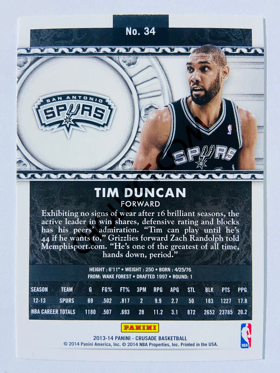 Tim Duncan - San Antonio Spurs 2013-14 Panini Crusade #34
