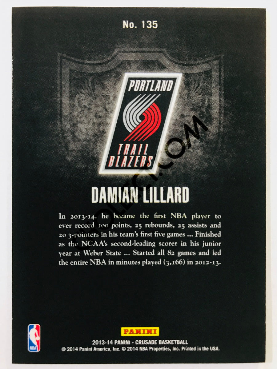 Damian Lillard - Portland Trail Blazers 2013-14 Panini Crusade Blue #135