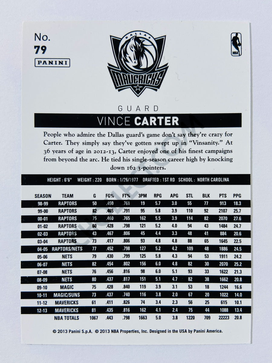 Vince Carter – Dallas Mavericks 2013-14 Panini Hoops #79