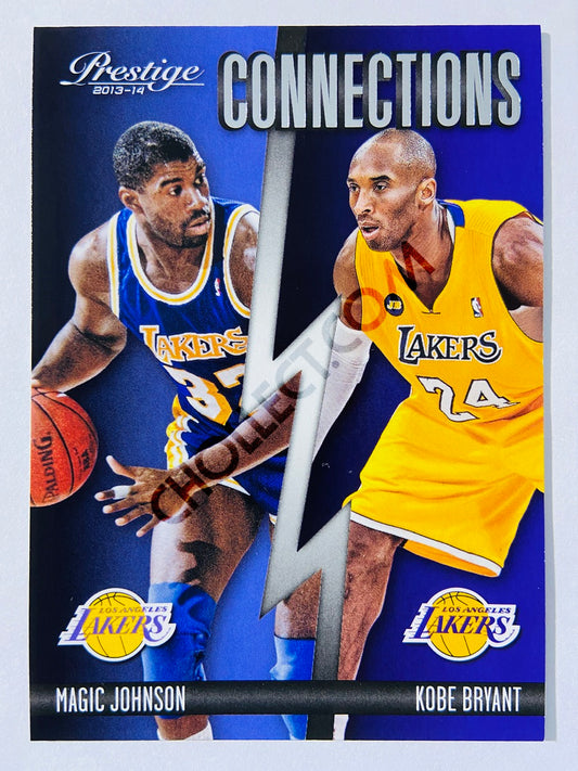 Kobe Bryant / Magic Johnson - Los Angeles Lakers 2013-14 Panini Prestige Connections #16