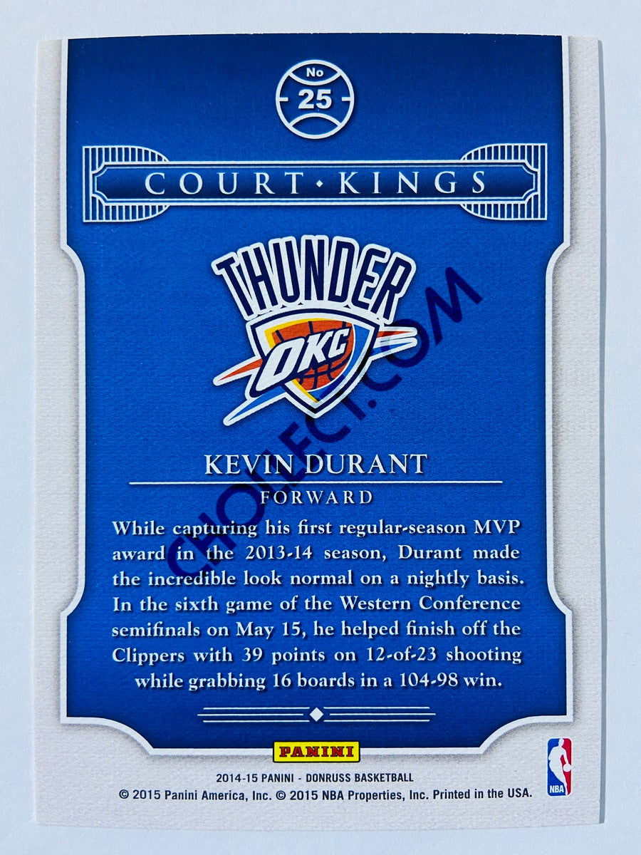 Kevin Durant - Oklahoma City Thunder 2014-15 Panini Donruss Court Kings Insert #25