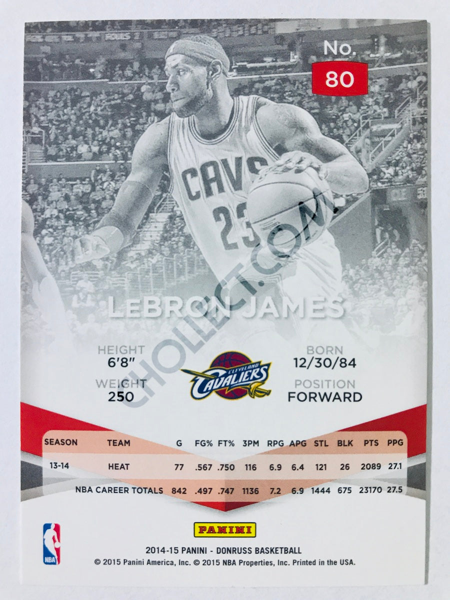 LeBron James - Cleveland Cavaliers 2014-15 Panini Donruss Elite #80