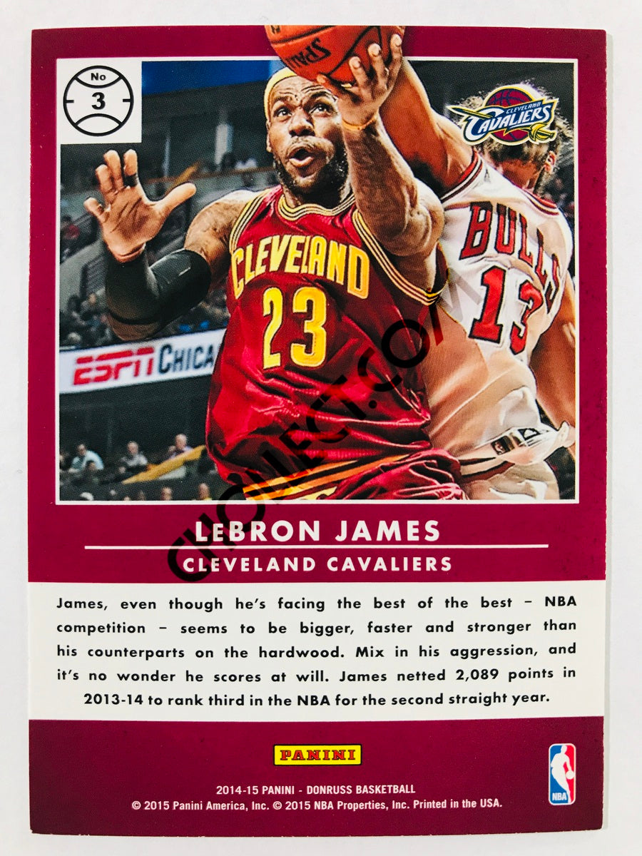 LeBron James - Cleveland Cavaliers 2014-15 Panini Donruss Production Line Scoring Leaders #3