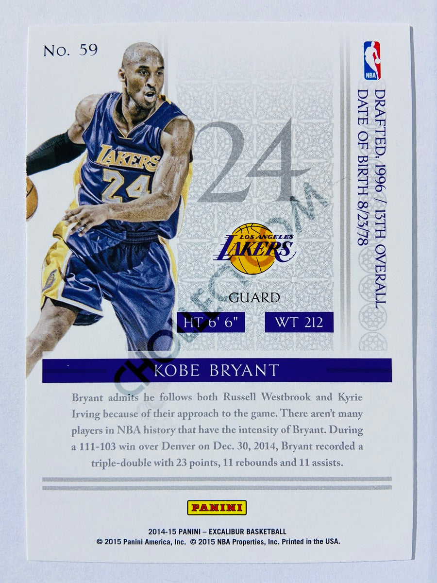 Kobe Bryant - Los Angeles Lakers 2014-15 Panini Excalibur #59