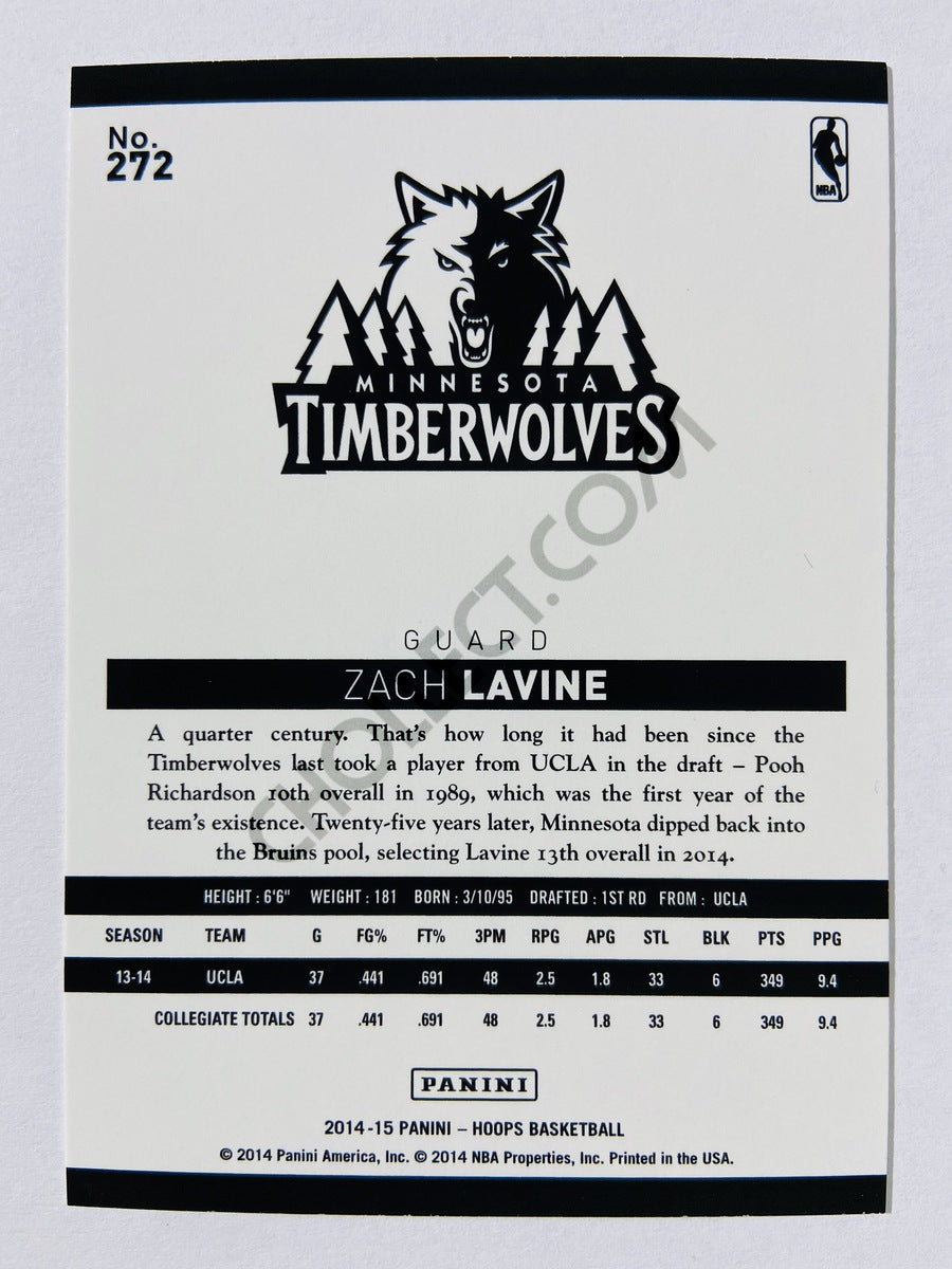 Zach Lavine - Minnesota Timberwolves 2014-15 Panini Hoops RC Rookie #272